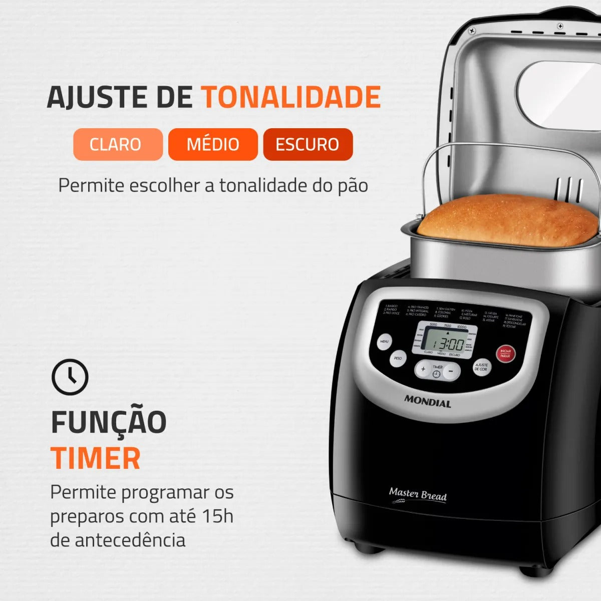 Panificadora Automática Master Bread Mondial NPF-53
