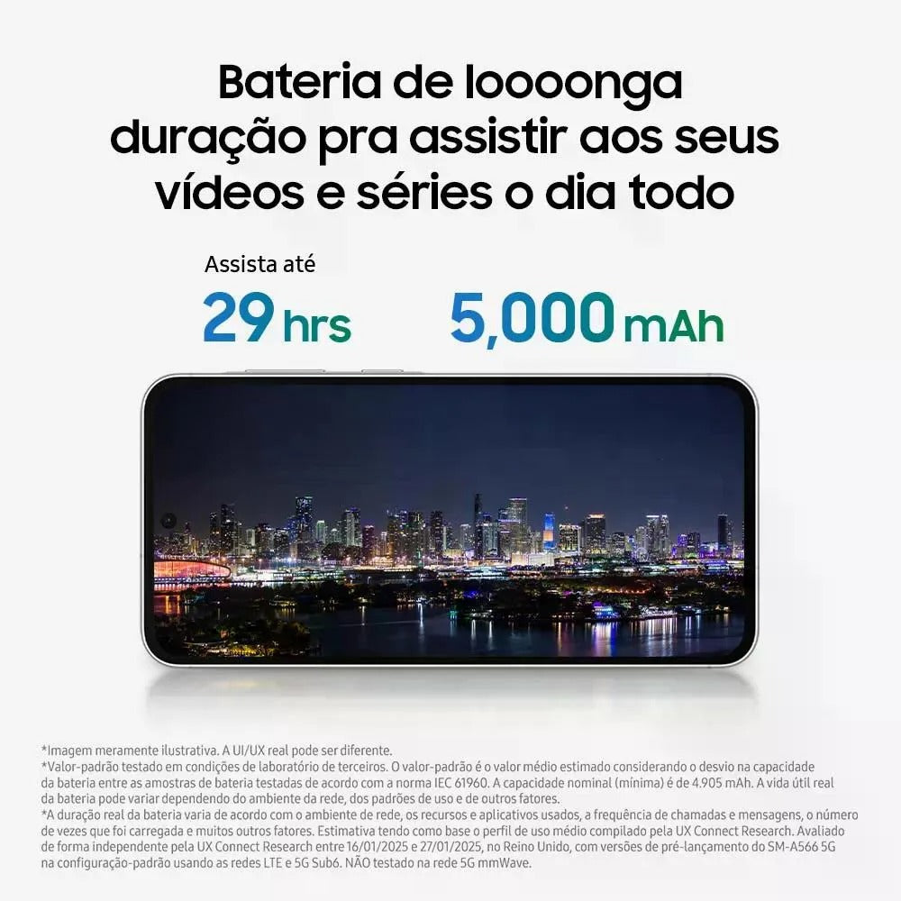 Celular Samsung Galaxy A26 5G 256GB, 8GB RAM, Câmera de 50MP, IP67, Tela Super AMOLED 6.7", NFC