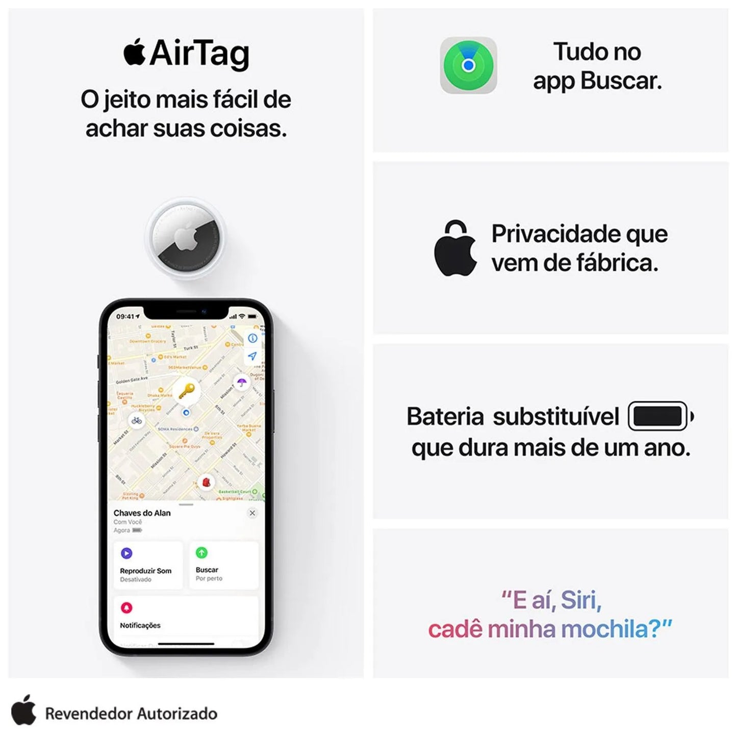 AirTag para iPhone, iPad e iPod Touch com 04 Unidades - Apple - MX532BE/A
