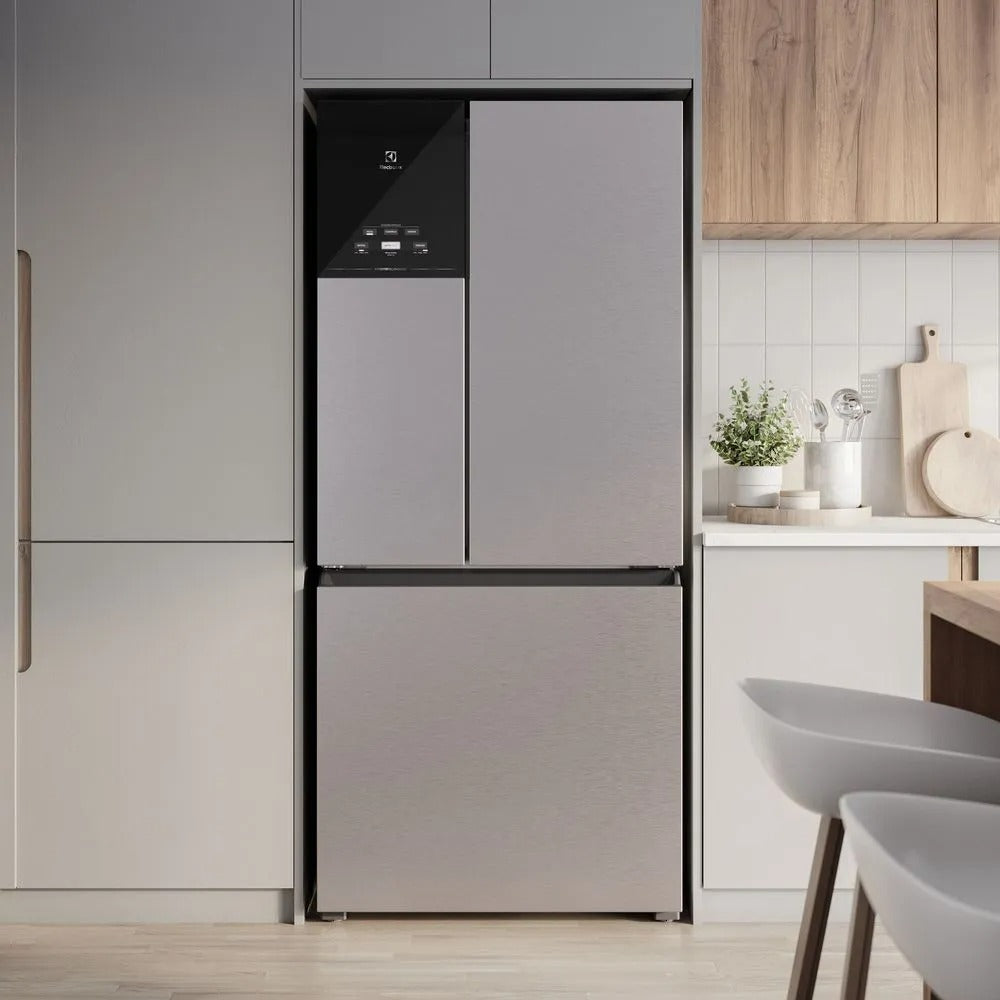 Refrigerador Multidoor Efficient Electrolux de 03 Portas Frost Free com 590 Litros AutoSense e Inverter Inox IM8S