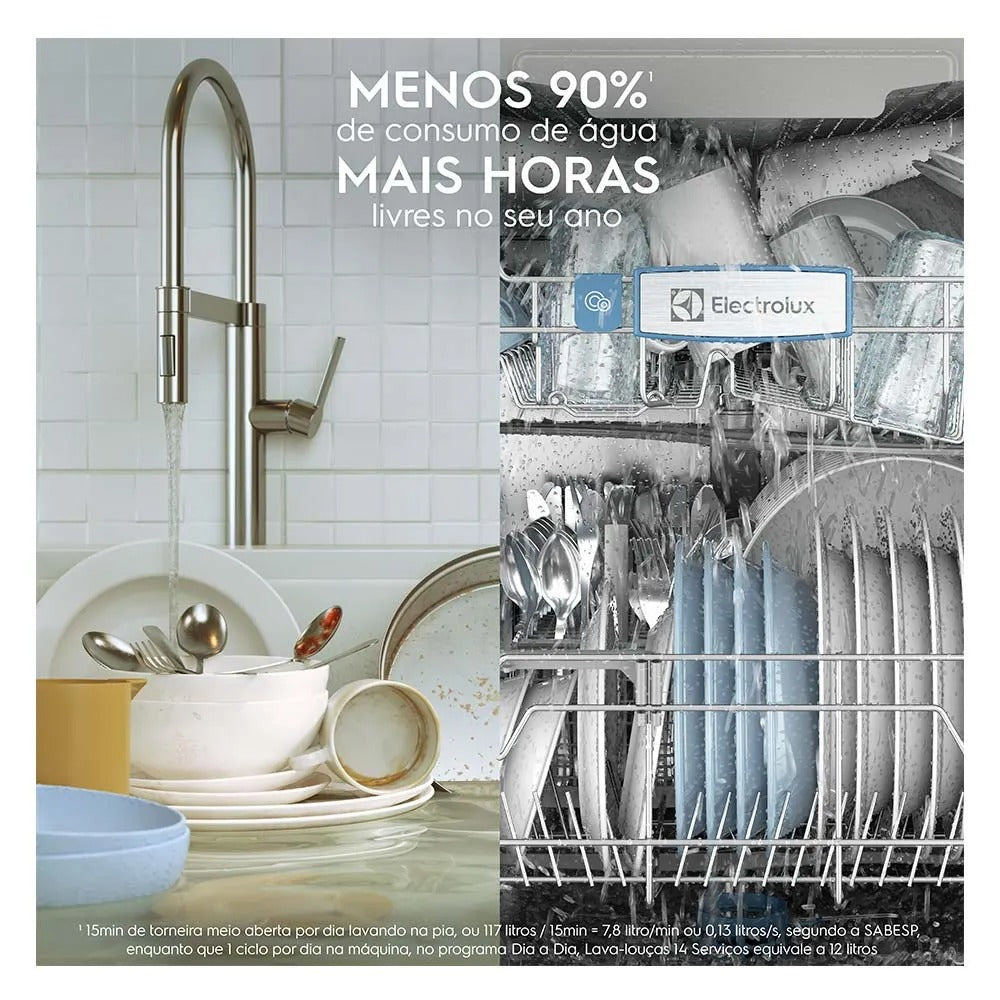 Lava-Louças Electrolux 14 Serviços Preta Experience com Função Higienizar Compras - LL14P