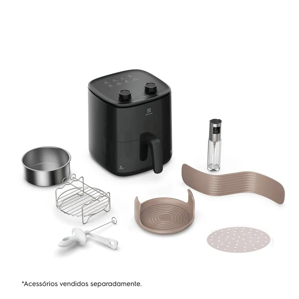 Air Fryer Electrolux por Rita Lobo 3L Preta Efficient c/ Desligamento Automático 1200W (EAF05)
